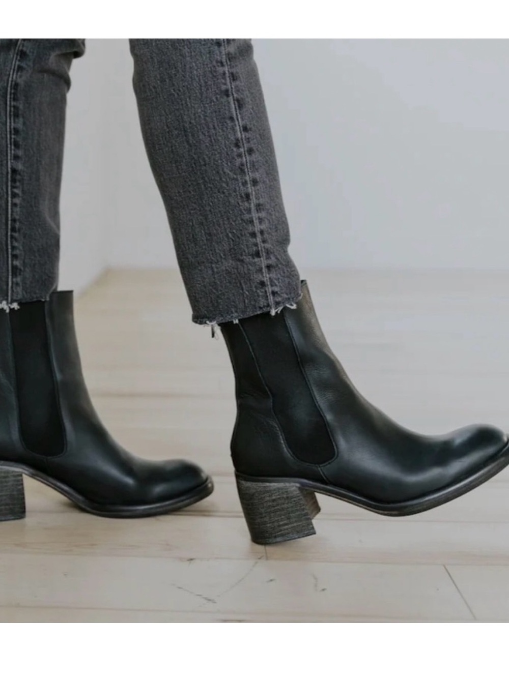 Free People Black Essential Chelsea Boots
